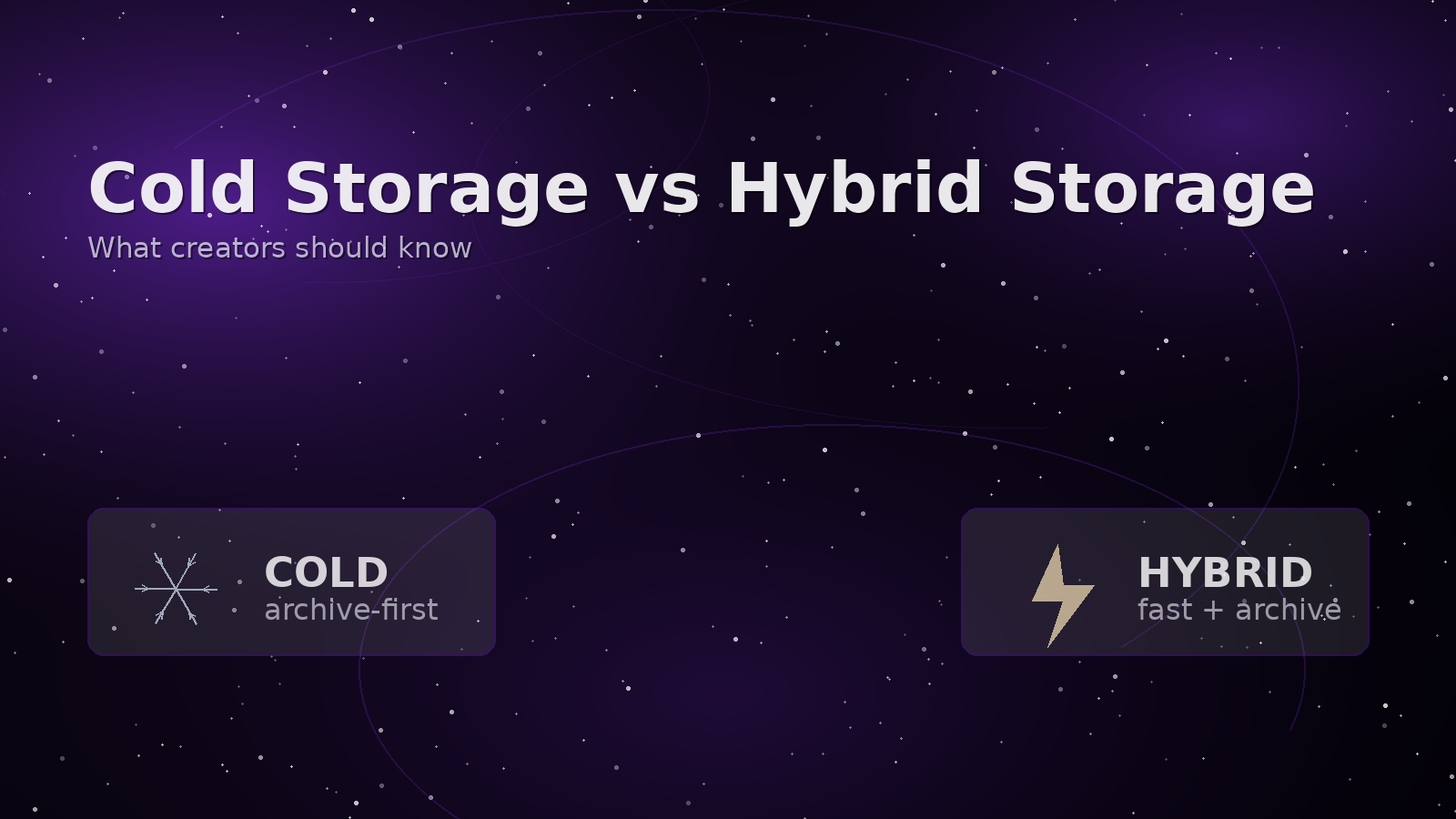 Cold Storage vs Hybrid Storage: What Creators Should Know cover